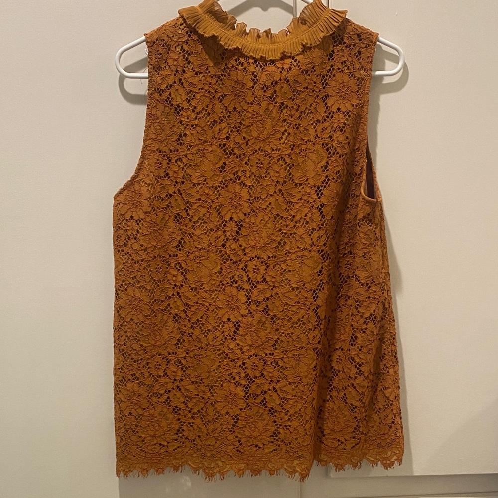 J. Crew Rust Lace Sleeveless Top - Picture 5 of 10
